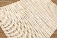 Surrender 5x7 Hand Tufted Hand Made 100% Wool Designer Stripes Modern & Contemporary Oriental Area Rug Beige, Gray Color