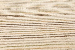 Surrender 5x7 Hand Tufted Hand Made 100% Wool Designer Stripes Modern & Contemporary Oriental Area Rug Beige, Gray Color