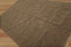 6x9 Hand Knotted French Aubusson Savonnerie 100% Wool Asmara Traditional Oriental Area Rug Tone on Tone Olive, Color