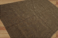 6x9 Hand Knotted French Aubusson Savonnerie 100% Wool Asmara Traditional Oriental Area Rug Tone on Tone Olive, Color