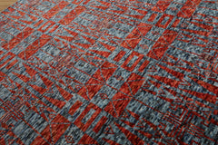 LoomBloom 8x10 Slate, Orange Hand Knotted Oushak 100% Wool Modern & Contemporary Oriental Area Rug