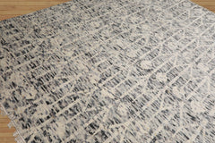 LoomBloom 8x10 Ivory, Gray Hand Knotted Oushak 100% Wool Oushak Art Deco Oriental Area Rug