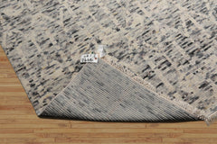 LoomBloom 8x10 Ivory, Gray Hand Knotted Oushak 100% Wool Oushak Art Deco Oriental Area Rug