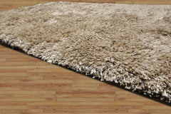 4x6 Moss Hand Made Shag Wool & Polypropylene Modern & Contemporary Oriental Area Rug