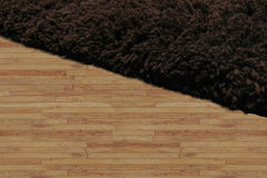 3x5 Chocolate Handmade Shag 100% Wool Modern & Contemporary Oriental Area Rug