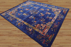 Multi Size Blue,Moss Hand Tufted Pictorial New Zealand Wool Chinese Art Deco Oriental Area Rug Royal