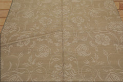 6x9 Hand Knotted Tibetan Wool and Silk Lapchi Scroll Transitional Oriental Area Rug Tone On Tone Beige Color