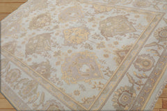 8x10 Hand Knotted 100% Wool Oushak Traditional Oriental Area Rug Gray, Taupe Color