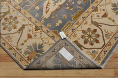 9x12 Hand Knotted 100% Wool Oushak Traditional Oriental Area Rug Blue, Beige Color