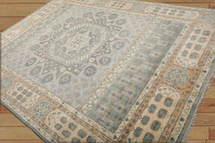 8x10 Hand Knotted Persian 100% Wool Oushak Traditional Oriental Area Rug Gray,Celadon Color