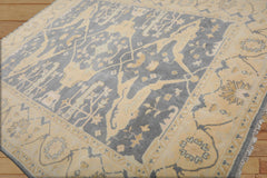 8x10 Hand Knotted 100% Wool Turkish Oushak Traditional Oriental Area Rug Slate, Beige Color