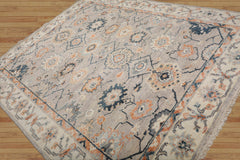 8x10 Gray, Taupe, Cream Color Hand Knotted All-Over 100% Wool Arts & Crafts Oriental Rug