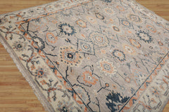 8x10 Gray, Taupe, Cream Color Hand Knotted All-Over 100% Wool Arts & Crafts Oriental Rug