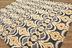 Tehani 8x10 Hand Tufted Hand Made 100% Wool Ikat Modern & Contemporary Oriental Area Rug Beige,Gray Color