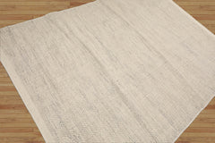LoomBloom 5x8 Handmade Ivory Designer Kilim Wool Oriental Area Rug