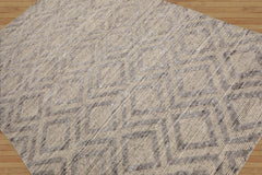 LoomBloom Hand Knotted Oriental Area Rug with Geometric Design in 5x8 Beige