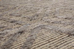 LoomBloom Hand Knotted Oriental Area Rug with Geometric Design in 5x8 Beige