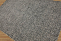 LoomBloom 5x8 Gray Hand Knotted Modern Wool Area Rug