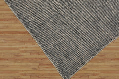 LoomBloom 5x8 Gray Hand Knotted Modern Wool Area Rug