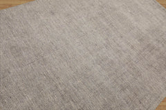 LoomBloom 5x8 Taupe Wool Rug with Modern Hand Knotted Pattern