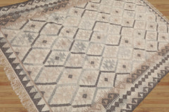 LoomBloom 5x8 Hand Woven Southwestern Kilim Wool Beige Oriental Area Rug
