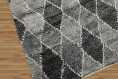 LoomBloom 5x8 Stylish Gray Handmade Wool Tribal Moroccan Rug