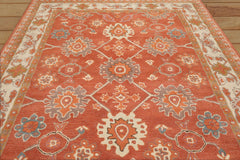 Multi Size Orange, Beige, Gold Color Hand Tufted All-Over 100% Wool Traditional Oriental Rug