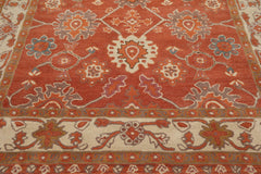 Multi Size Orange, Beige, Gold Color Hand Tufted All-Over 100% Wool Traditional Oriental Rug