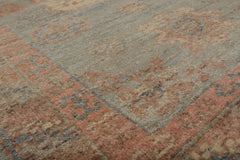 3x5 Slate, Blush, Ivory Color Hand Knotted All-Over 100% Wool Traditional Oriental Rug