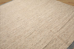 LoomBloom 9x12 Beige Hand Woven Flatweave Wool Oriental Area Rug with Contemporary Design