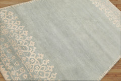 Maiyah 5x8 Hand Tufted Hand Made 100% Wool Patterned Designer Transitional Oriental Area Rug Aqua, Beige Color