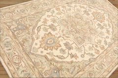 Lubonski 5x8 Hand Tufted Hand Made 100% Wool Tabriz Traditional Oriental Area Rug Beige, Mint Color