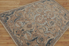 Lesage 5x8 Hand Tufted Hand Made 100% Wool Arts and Craft Traditional Oriental Area Rug Beige, Taupe Color