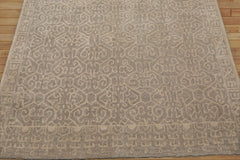Juvonte 5x8 Hand Tufted Hand Made 100% Wool Patterned Traditional Oriental Area Rug Gray, Beige Color