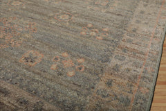 3x5 Mint, Gray, Blush Color Hand Knotted All-Over 100% Wool Traditional Oriental Rug