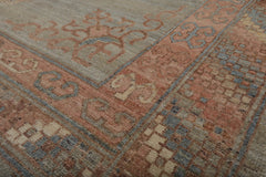 8x10 Celadon, Blush, Blue Color Hand Knotted All-Over 100% Wool Traditional Oriental Rug