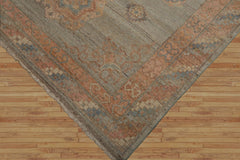 6x9 Mint, Blush, Ivory Color Hand Knotted All-Over 100% Wool Traditional Oriental Rug