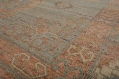 6x9 Mint, Blush, Ivory Color Hand Knotted All-Over 100% Wool Traditional Oriental Rug