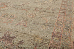 6x9 Moss, Beige, Gray Color Hand Knotted All-Over 100% Wool Traditional Oriental Rug