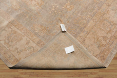 9x13 Silver Gray, Beige, Tan Color Hand Knotted All-Over 100% Wool Traditional Oriental Rug