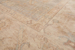 9x13 Silver Gray, Beige, Tan Color Hand Knotted All-Over 100% Wool Traditional Oriental Rug