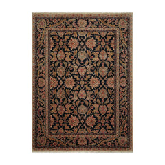 9x12 Black Tan Rust Color Hand Woven Machine Made New Zealand Wool Traditional Oriental Rug