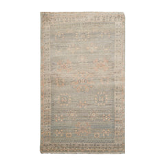 3x5 Mint, Gray, Blush Color Hand Knotted All-Over 100% Wool Traditional Oriental Rug