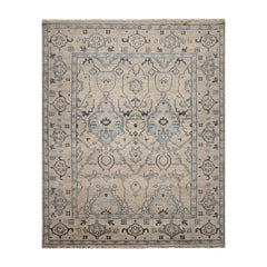 8x10 Taupe, Gray, Slate Color Hand Knotted All-Over 100% Wool Traditional Oriental Rug