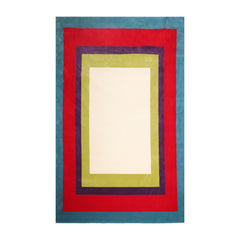 8' x13' Ivory Lime Red Color Machine Made All-Over 100% Wool Traditional Oriental Rug