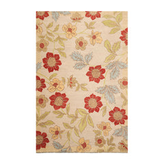 5x8 Beige, Lime, Tan Color Hand Knotted All-Over 100% Wool Transitional Oriental Rug