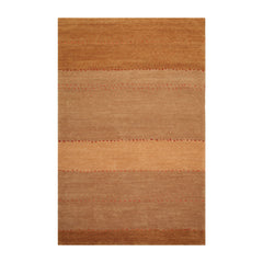 6x9 Raspberry, Camel, Caramel Color Hand Knotted All-Over 100% Wool Traditional Oriental Rug