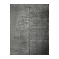 Gray 12'2" x 16'2" Palace Hand Knotted Tibetan Wool and Silk Modern & Contemporary Oriental Area Rug