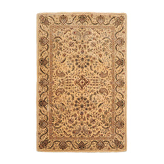 4x6 Vanilla, Tan Hand Tufted Hand Made Wool and Silk Nourison Traditional Oriental Area Rug