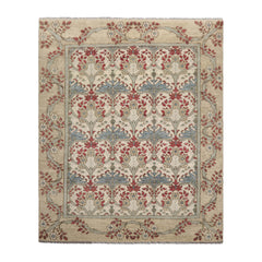 8x10 Beige, Moss Hand Knotted Oushak 100% Wool William Morris Arts & Crafts Oriental Area Rug